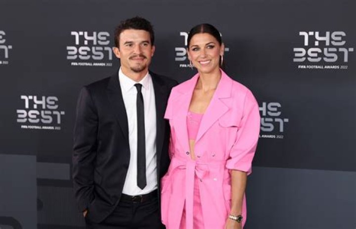 Alex Morgan, a member of the U.S women's national soccer team, accepts the award for best female athlete at the ESPY Awards, at the Microsoft Theater in Los Angeles 2019 ESPY Awards - Show, Los Angeles, USA - 10 Jul 2019
