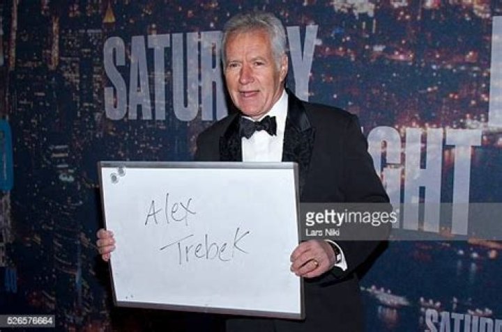 Alex Trebek attends the SNL 40th Anniversary Special at Rockefeller Plaza, in New York SNL 40th Anniversary Special - Arrivals, New York, USA