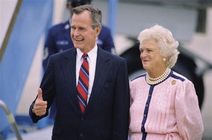 Barbara Bush and George Bush