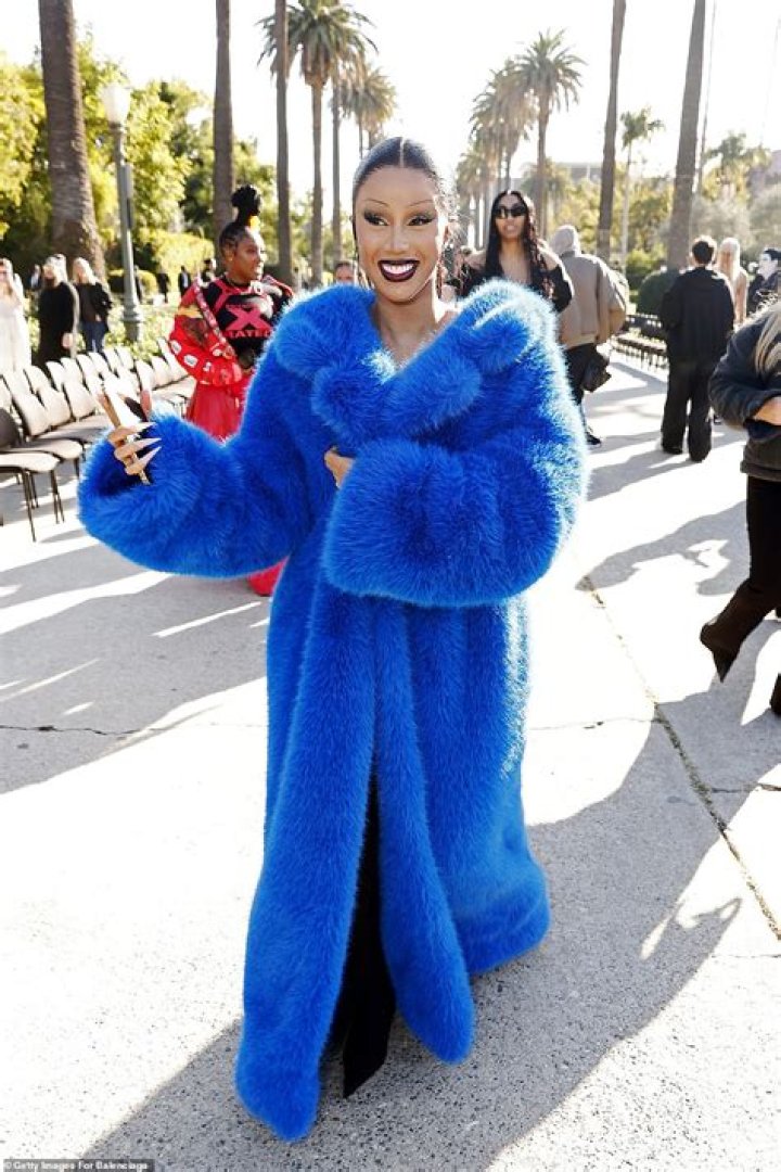 Cardi B In Fur Coat