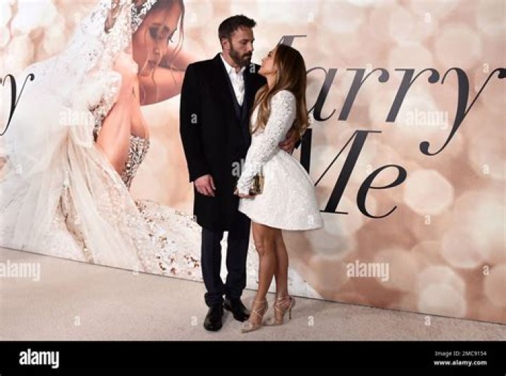 Cast member Jennifer Lopez, right, and Ben Affleck attend a photo call for a special screening of "Marry Me" at DGA Theater, in Los Angeles "Marry Me" Photo Call, Los Angeles, United States - 08 Feb 2022