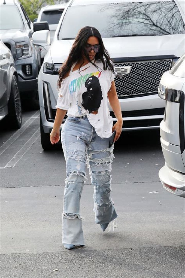 Kim Kardashian is seen leaving her kids basketball game. 21 Apr 2023 Pictured: Kim Kardashian. Photo credit: Thecelebrityfinder/MEGA TheMegaAgency.com +1 888 505 6342 (Mega Agency TagID: MEGA971772_002.jpg) [Photo via Mega Agency]