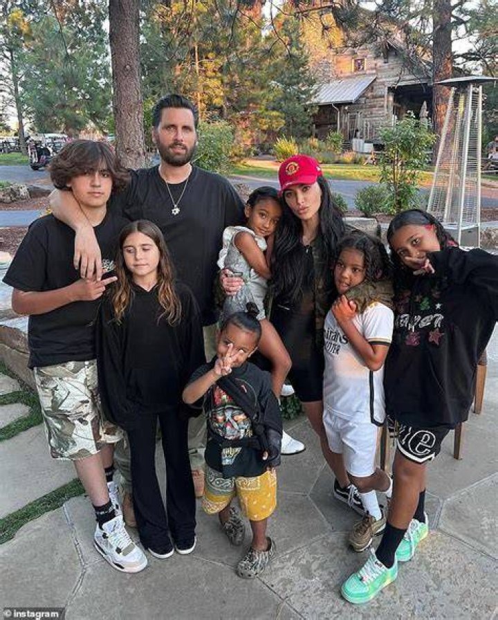 Kourtney with her kids