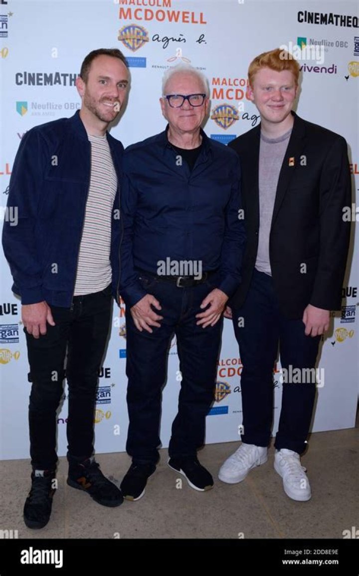 Malcolm McDowell with his sons Charlie McDowell and Beckett Taylor Mcdowell attending the Malcolm McDowell Retrospective at the Cinematheque Francaise in Paris, France on June 20, 2018. Malcolm McDowell Retrospective, Paris, France - 20 Jun 2018