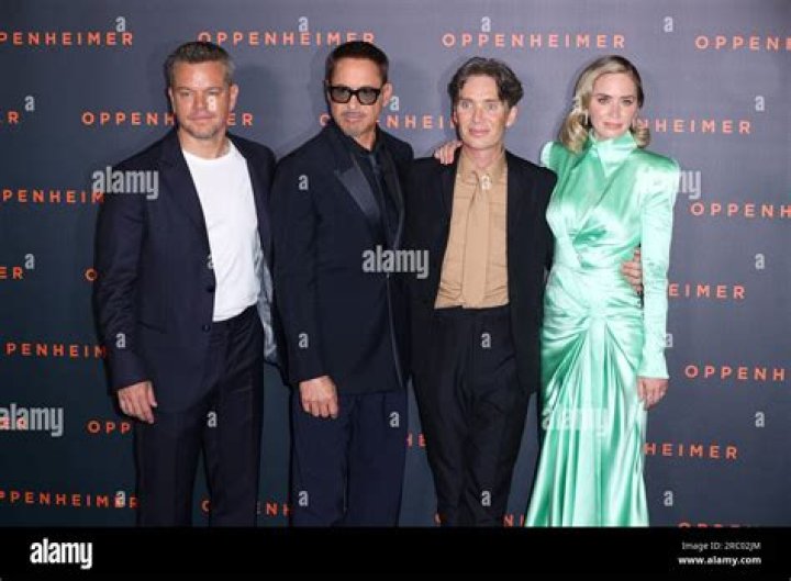 Matt Damon, Robert Downey Jr, Cillian Murphy, Emily Blunt and Christopher Nolan attends Oppenheimer Premiere held at Grand Rex on July 11, 2023 in Paris, France. Oppenheimer Premiere - Paris JD - 11 Jul 2023