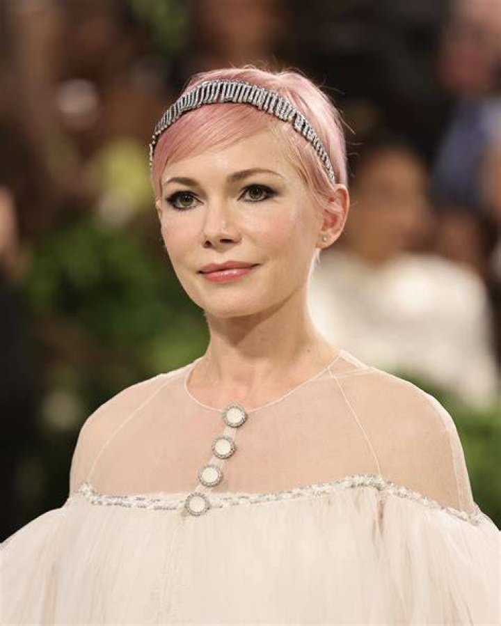 Michelle Williams in a shiny gown