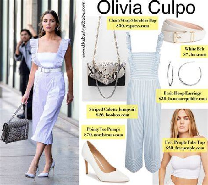 Olivia Culpo In A Striped Bikini