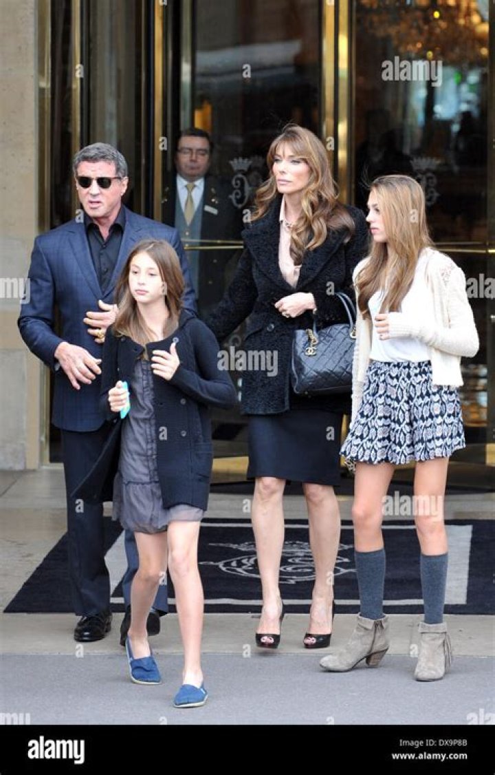 Sylvester Stallone, Jennifer Flavin, Sistine Stallone, Sophia Stallone, Scarlet Stallone